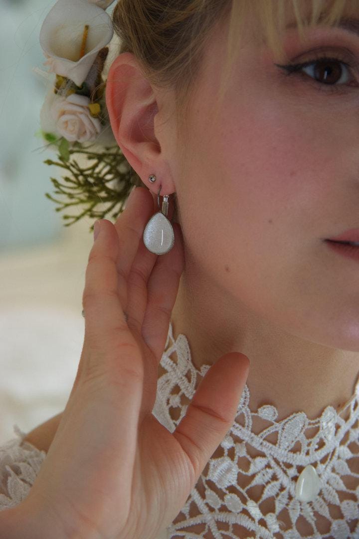 Fledermaus Schmuck Set in Wunschfarbe, Fledermaus Kettenanhänger und Tropfen Ohrringe, Gothic Schmuck und Halloween Kette für Vampir Kostüm -Jewelry Sets- BloodyBrilliants