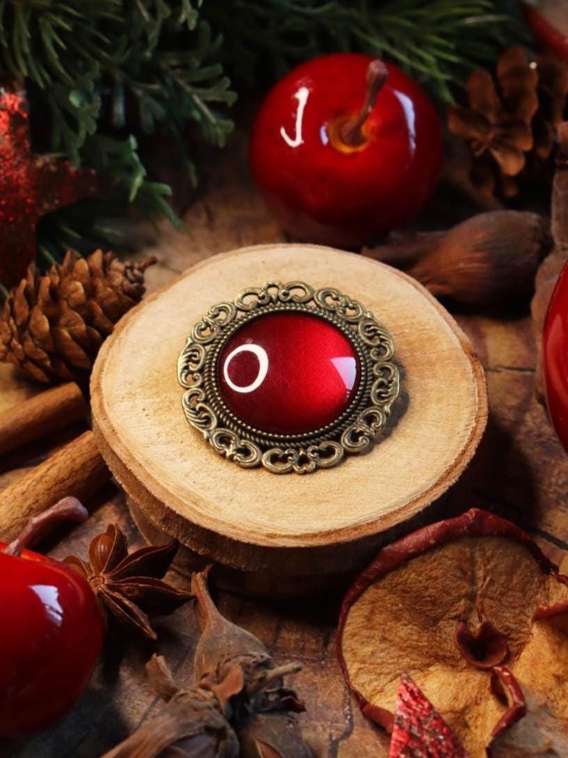 Haarspange & Brosche bronze als Steampunk Schmuckset in Wunschfarbe, Vintage Schmuck für Mittelalter Weihnachten, Dark Academia Accessoire -Jewelry Sets- BloodyBrilliants