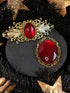 Haarspange & Brosche gold als Weihnachts Schmuckset in Wunschfarbe, Vintage Schmuck für Mittelalter Adventskalender Dark Academia Accessoire -Jewelry Sets- BloodyBrilliants
