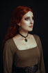 Choker schwarz in Wunschfarbe, Vintage Schmuck mit Anhänger im Dark Academia Style, Mittelalter Schmuck für Fantasy Ball, Choker gold -Chokers- BloodyBrilliants