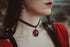 Choker schwarz in Wunschfarbe, Vintage Schmuck mit Anhänger im Dark Academia Style, Mittelalter Schmuck für Fantasy Ball, Choker gold -Chokers- BloodyBrilliants