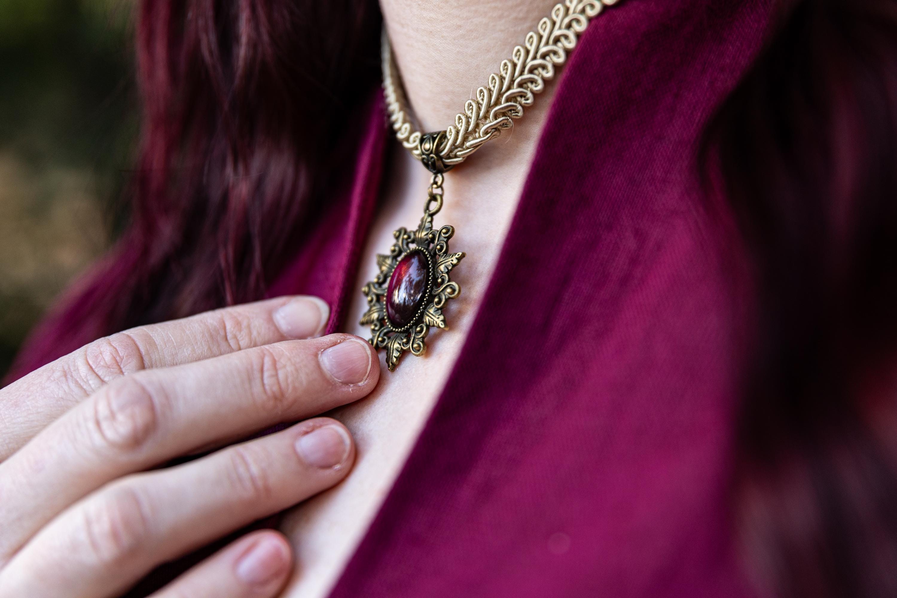 Choker gold mit Stern – goldene Choker Kette, Steampunk Kette, 20er Jahre Accessoire, Vintage Kette für Thanksgiving & Vintage Weihnachten -Chokers- BloodyBrilliants