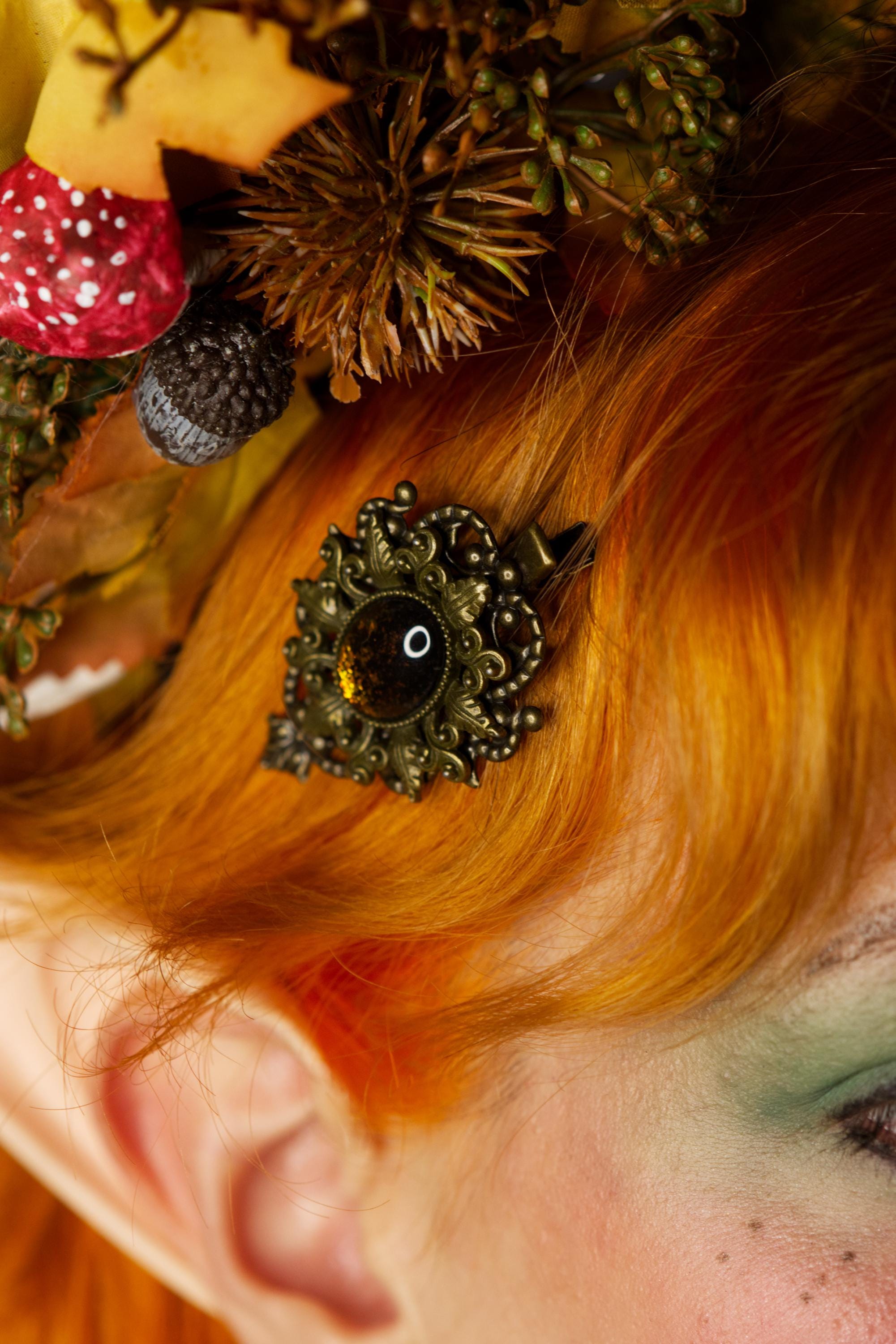 Steampunk Haarschmuckset bronze -Barrettes & Clips- BloodyBrilliants