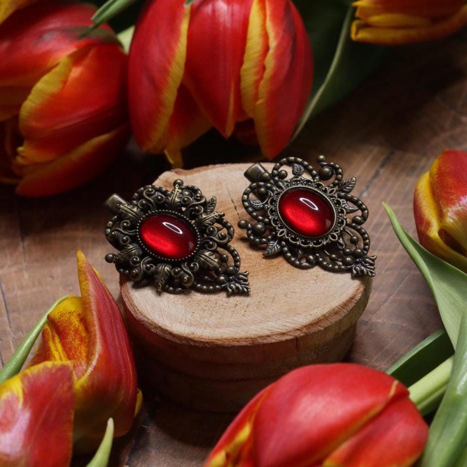 Steampunk Haarschmuckset bronze -Barrettes & Clips- BloodyBrilliants