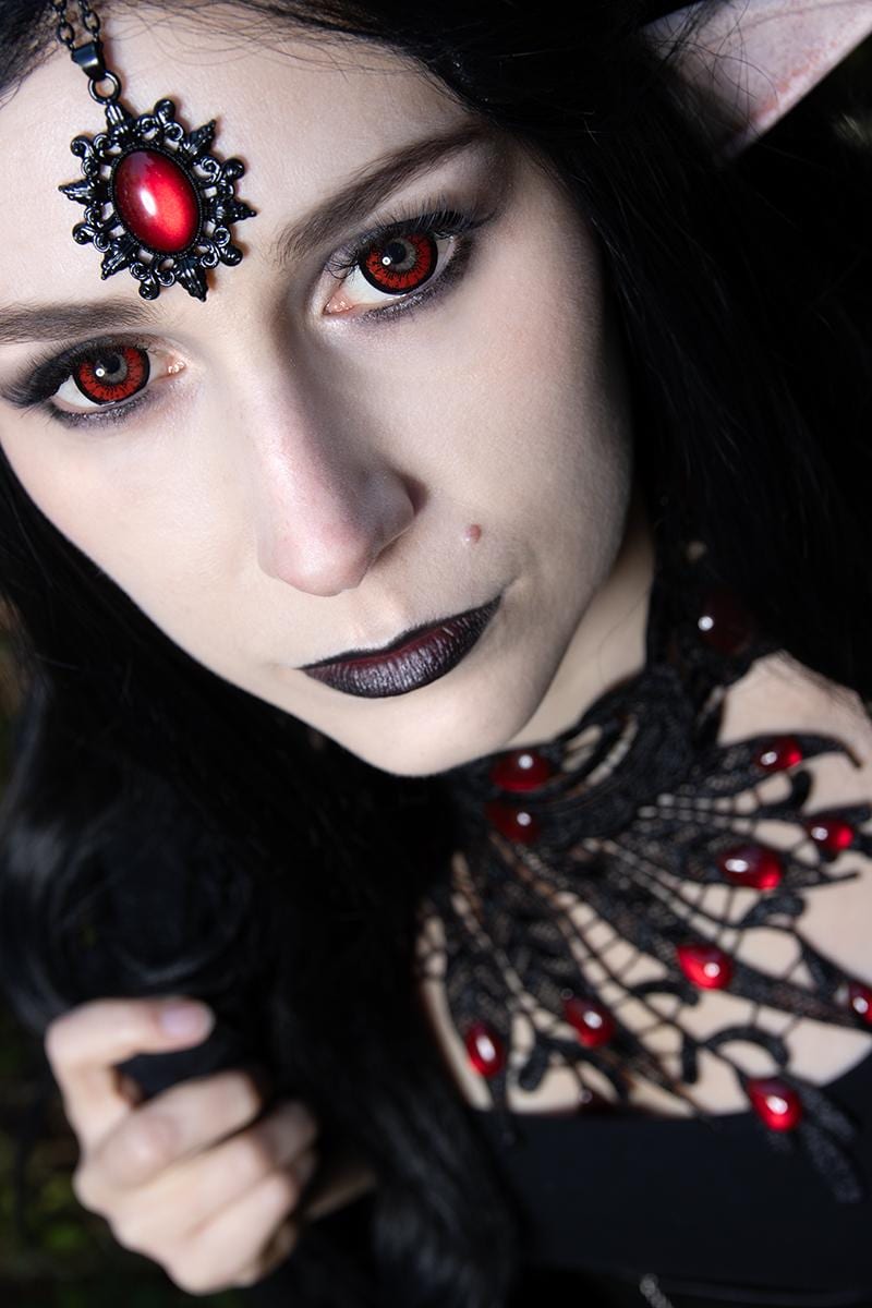 Gothic Schmuck Set in Wunschfarbe aus Fledermaus Haarspange und Stern Kette als Halloween Schmuck & Gothic Haarschmuck zu Gothic Weihnachten -Barrettes & Clips- BloodyBrilliants