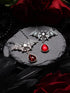 Fledermaus Schmuck Set in Wunschfarbe, Fledermaus Kettenanhänger und silberne Haarspange, Gothic Schmuck & Halloween Kette für Vampir Kostüm -Jewelry Sets- BloodyBrilliants