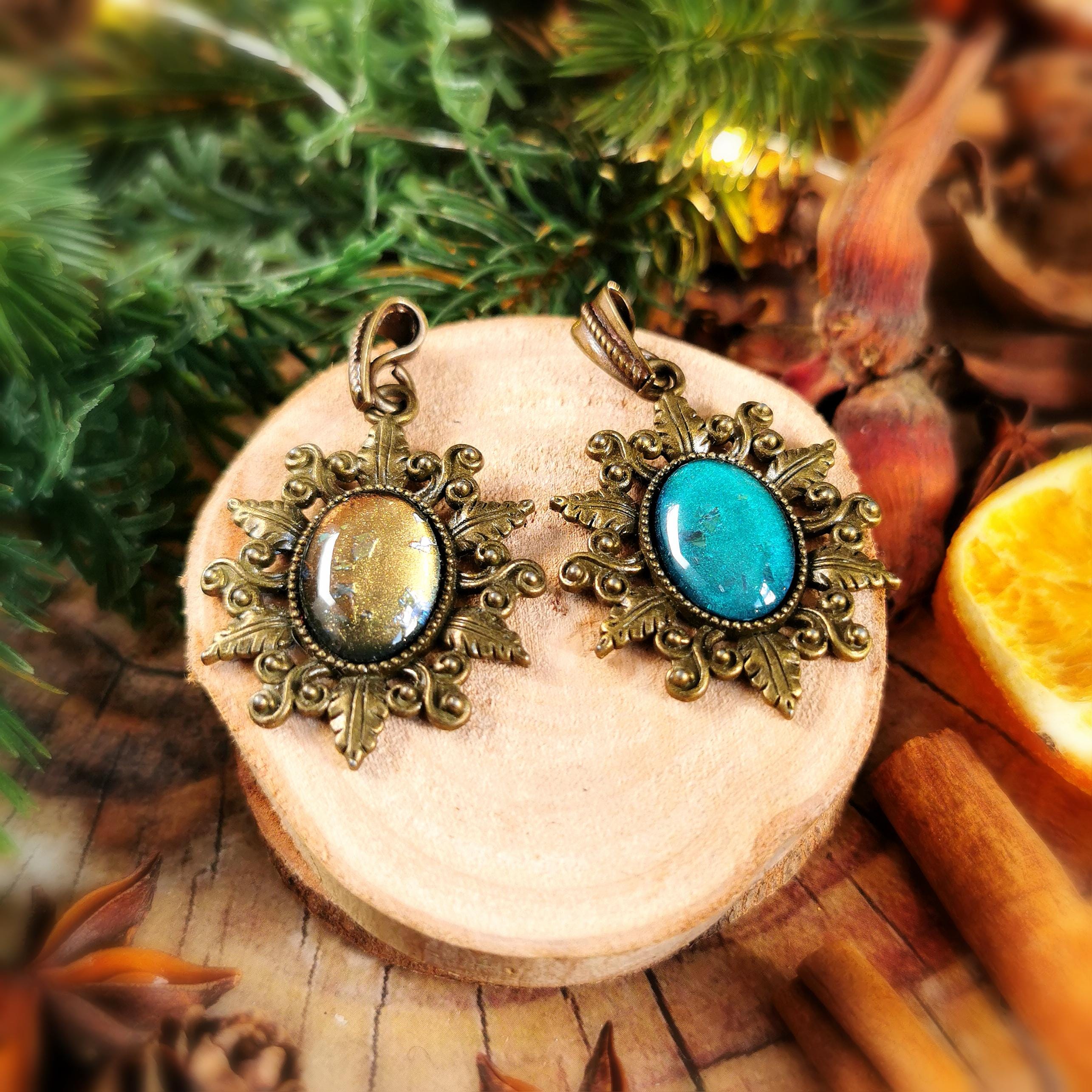 Stern Kette & Stern Haarspange bronze in Wunschfarbe für Steampunk Outfit und als Vintage Schmuck gold für Mittelalter Weihnachten -Jewelry Sets- BloodyBrilliants