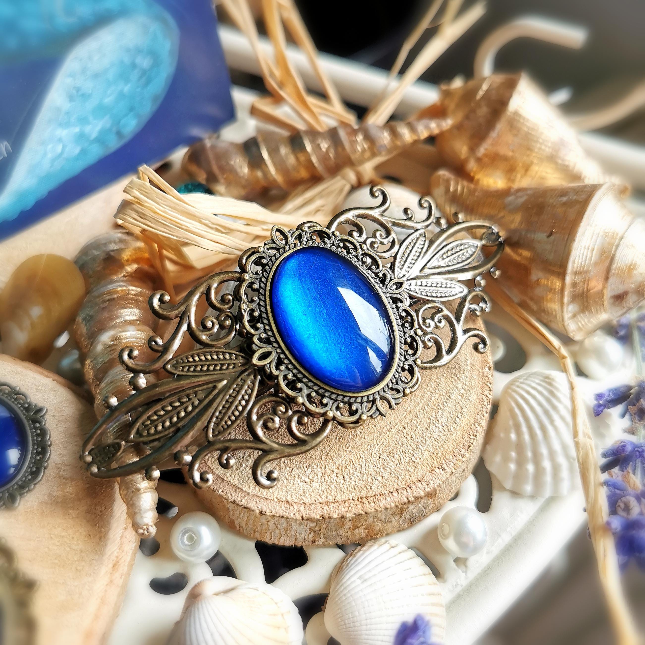 Haarspange bronze Jugendstil Haarschmuck und Haarclip als Cosplay Accessoire und Steampunk Geburtstagsgeschenk -Hair Jewelry- BloodyBrilliants