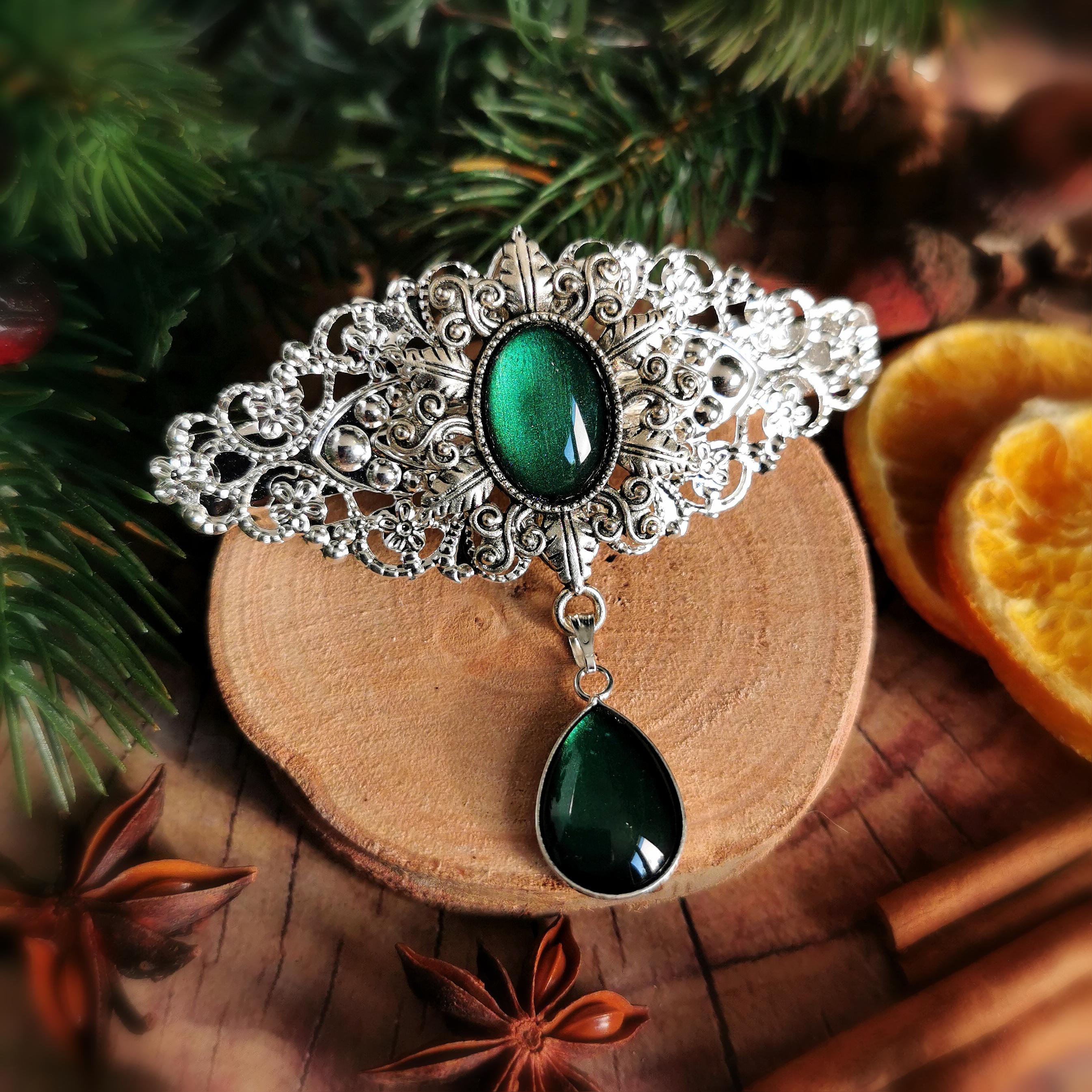 Haarspange bronze viktorianisch Haarschmuck und Haarclip für Steampunk und als Vintage Geburtstagsgeschenk, Stern Haarspange -Hair Jewelry- BloodyBrilliants