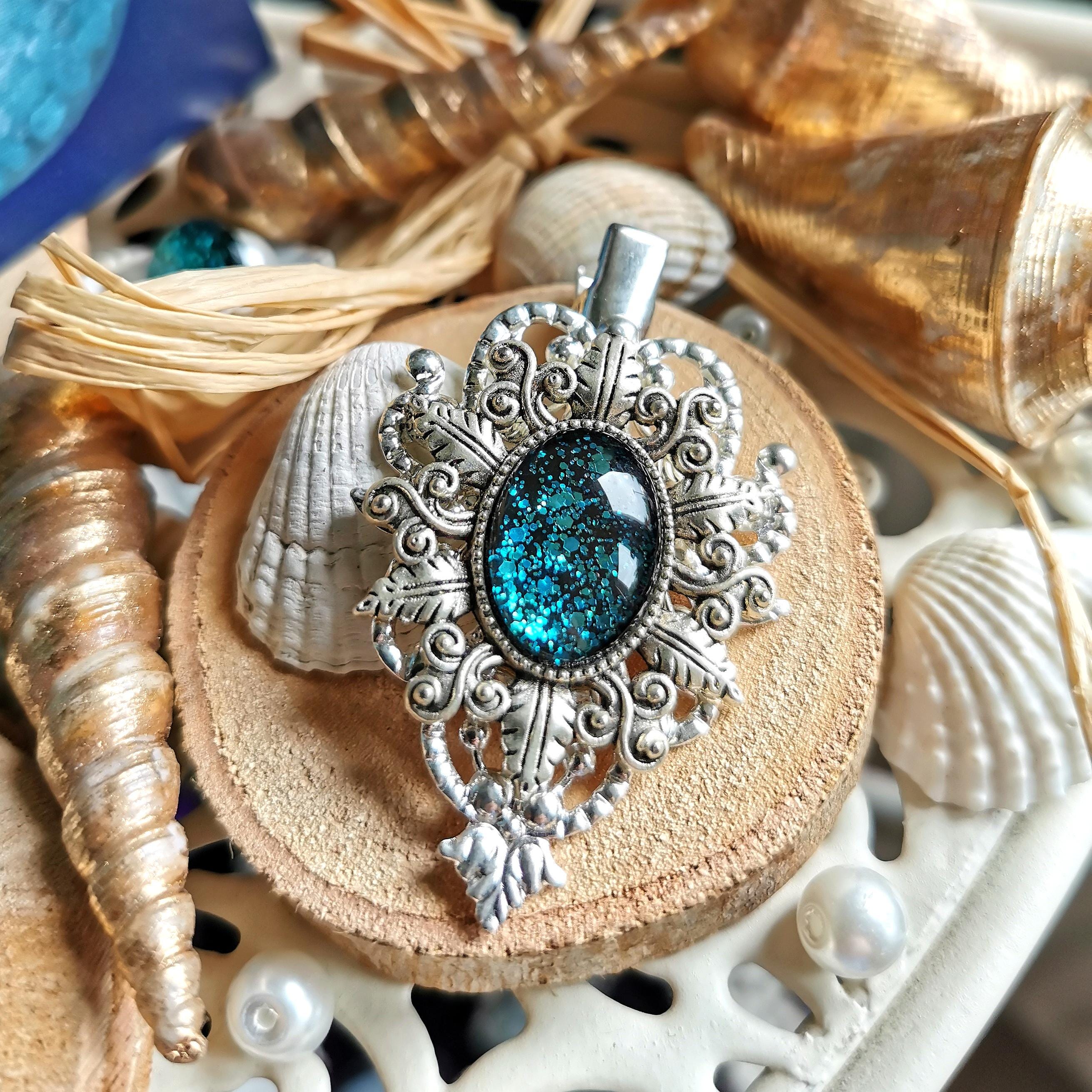 Haarclip silber viktorianisch Haarschmuck und Haarclip für Cosplay & als Gothic Geburtstagsgeschenk, Stern Haarspange für Gothic Weihnachten -Hair Jewelry- BloodyBrilliants