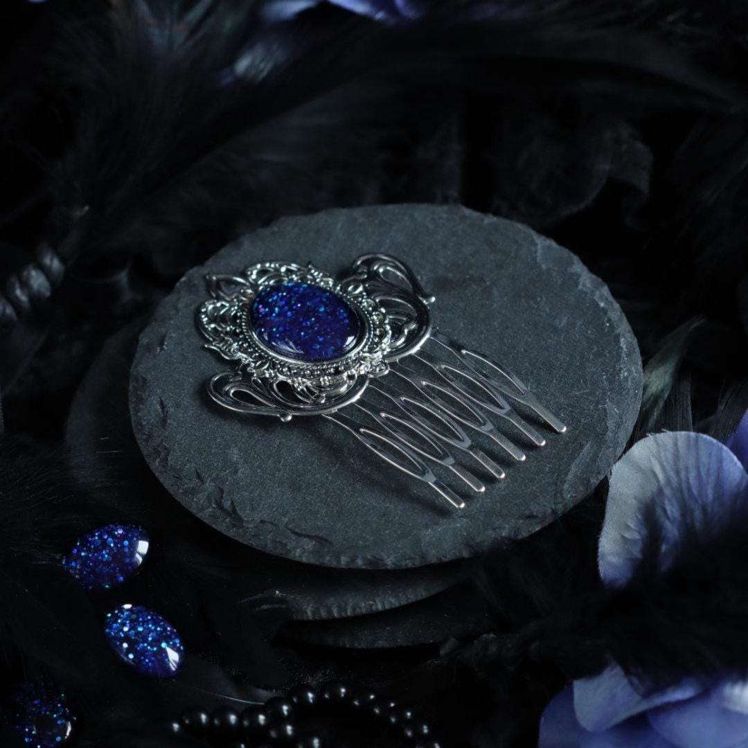 Haarkamm silber Victorian und bronze Jugendstil, Haarschmuck für Cosplay Frisur und Hochzeit Accessoire -Hair Jewelry- BloodyBrilliants