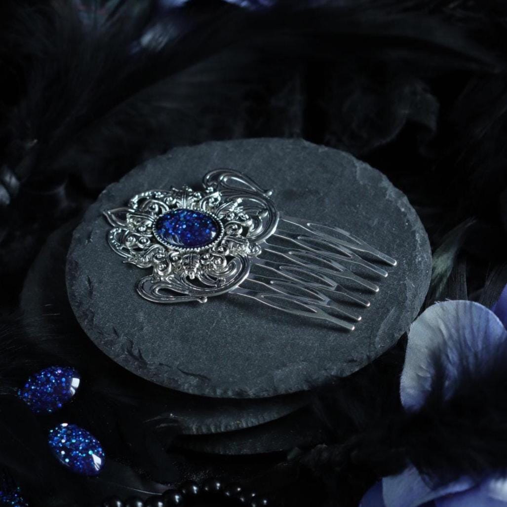 Haarkamm silber Victorian und bronze Jugendstil, Haarschmuck für Cosplay Frisur und Hochzeit Accessoire -Hair Jewelry- BloodyBrilliants