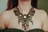Collier Libelle aus Spitze mit farbigen Cabochon Glassteinen für Themenhochzeit und Cosplay Outfit -Chokers- BloodyBrilliants