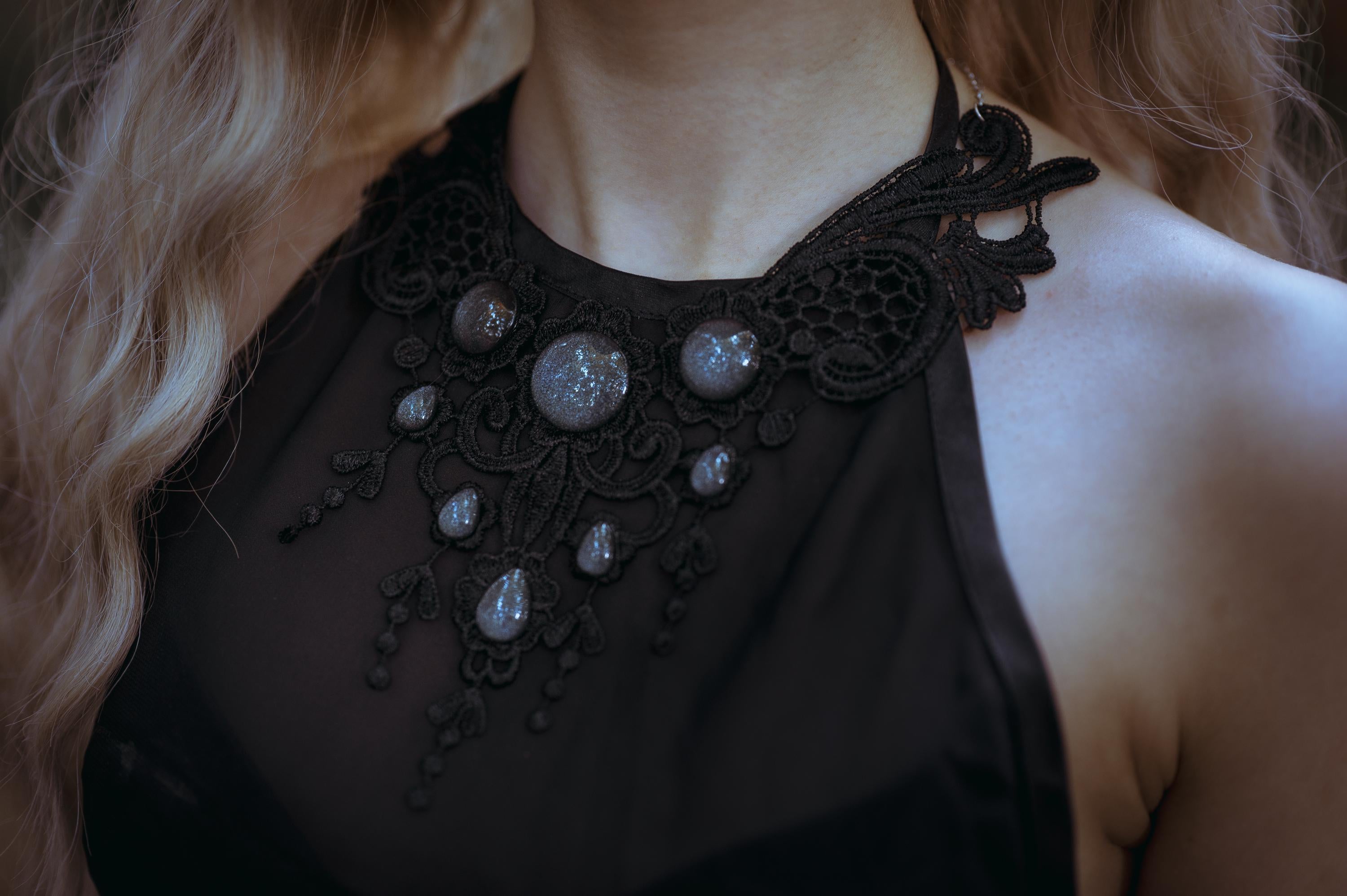 Collier Libelle schwarz -Chokers- BloodyBrilliants