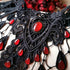 Gothic Choker schwarz Wunschfarbe mit Tropfen, aus Spitze mit farbigen Glassteinen als Gothic Schmuck und für Vampir Cosplay -Chokers- BloodyBrilliants