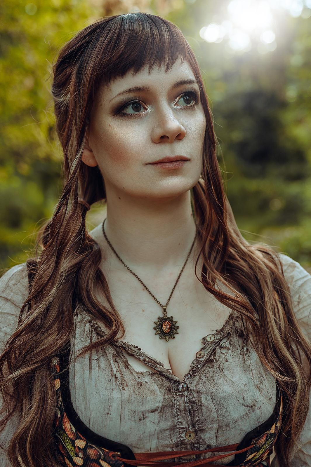 Stern Kette & Stern Haarspange bronze in Wunschfarbe für Steampunk Outfit und als Vintage Schmuck gold für Mittelalter Weihnachten -Jewelry Sets- BloodyBrilliants