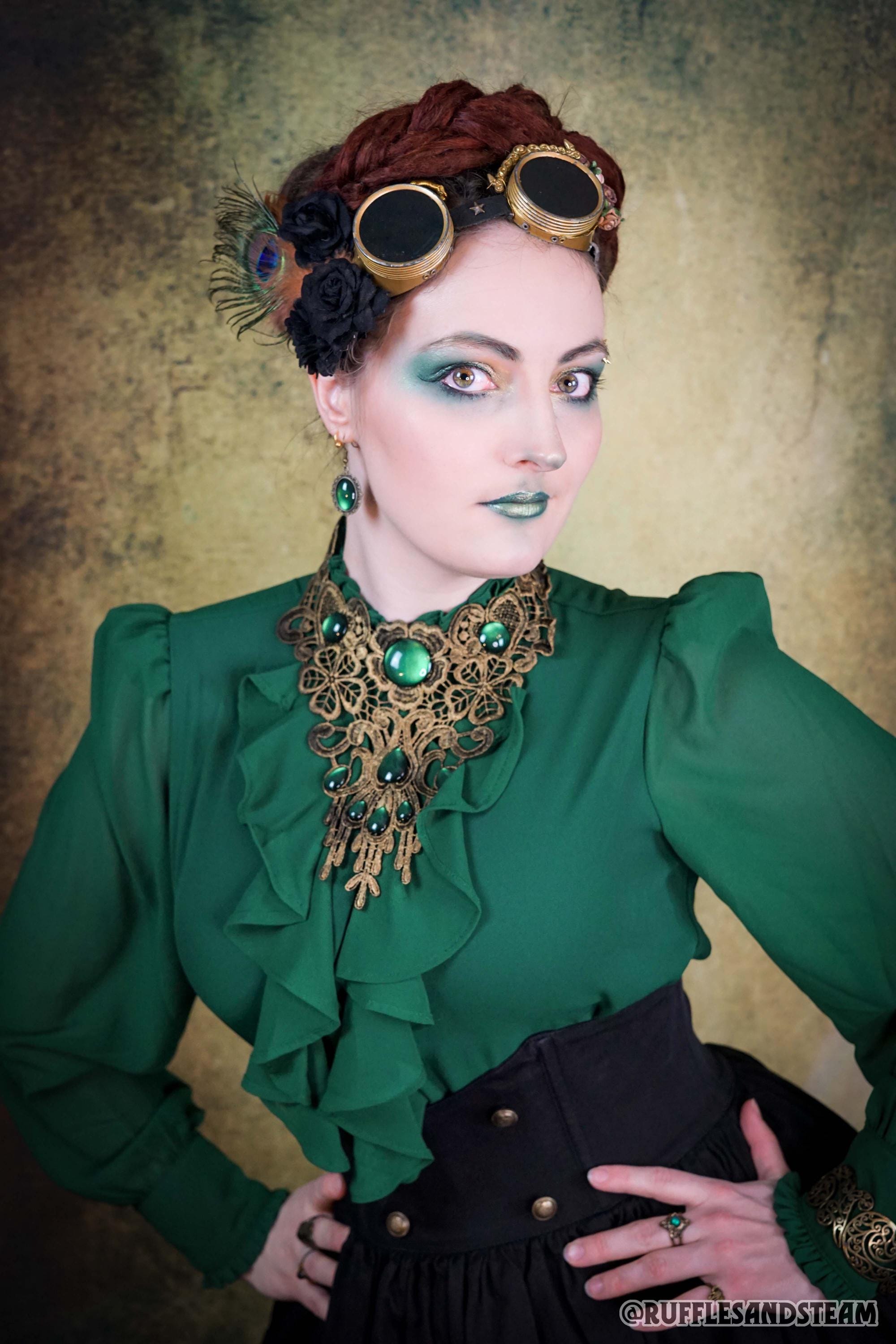 Bronze Schmuckset Rund Tropfen -Chokers- BloodyBrilliants