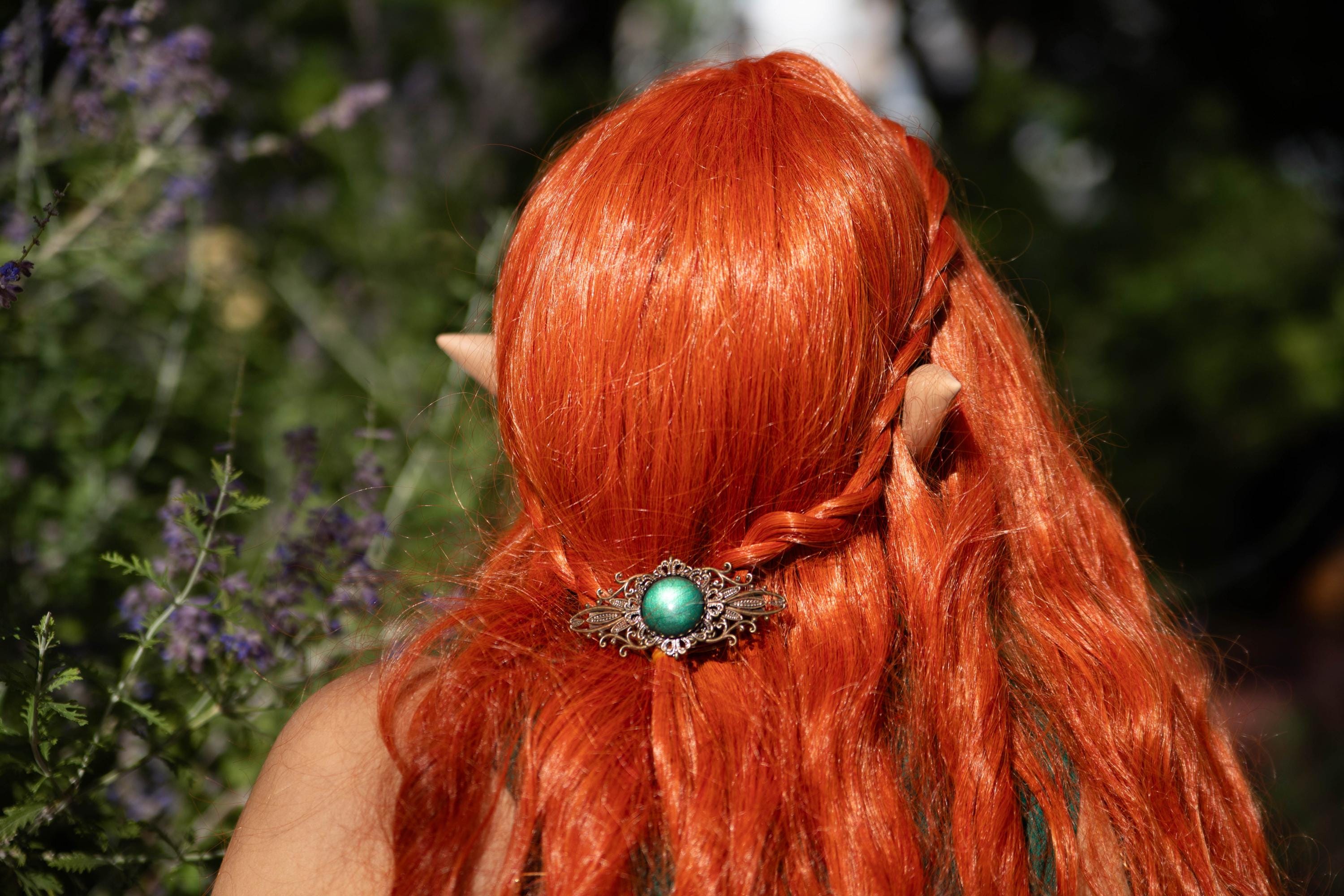 Haarspange bronze Jugendstil rund Haarschmuck und Haarclip als Cosplay Accessoire und Steampunk Geburtstagsgeschenk, Mittelalter Weihnachten -Hair Jewelry- BloodyBrilliants