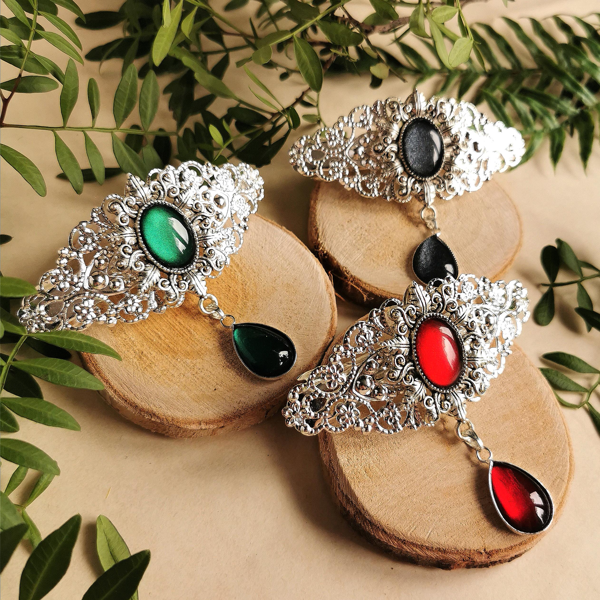 Haarspange bronze viktorianisch Haarschmuck und Haarclip für Steampunk und als Vintage Geburtstagsgeschenk, Stern Haarspange -Hair Jewelry- BloodyBrilliants