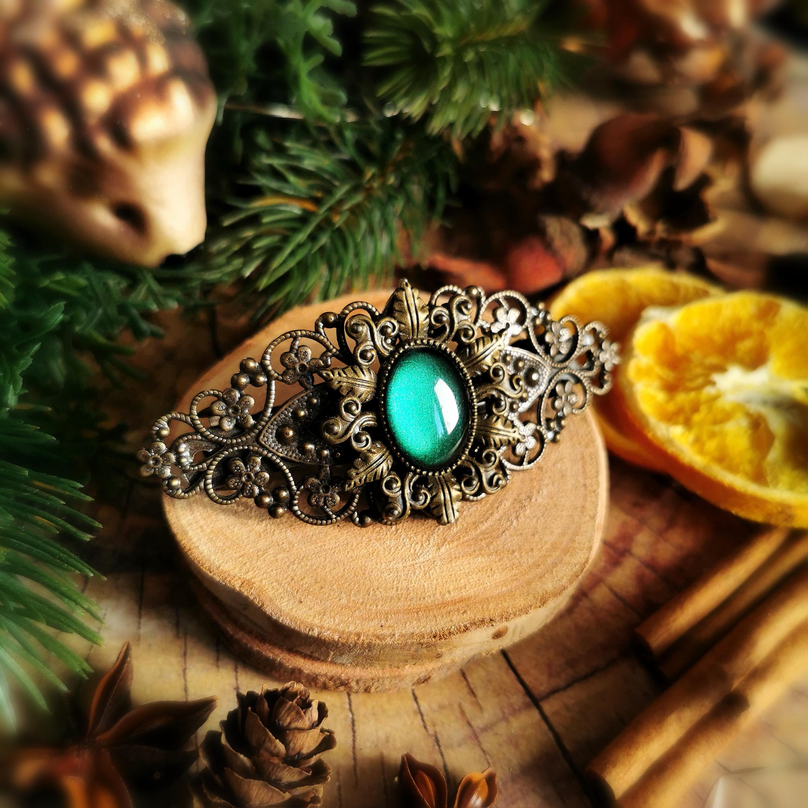 Haarspange bronze viktorianisch Haarschmuck und Haarclip für Steampunk und als Vintage Geburtstagsgeschenk, Stern Haarspange -Hair Jewelry- BloodyBrilliants