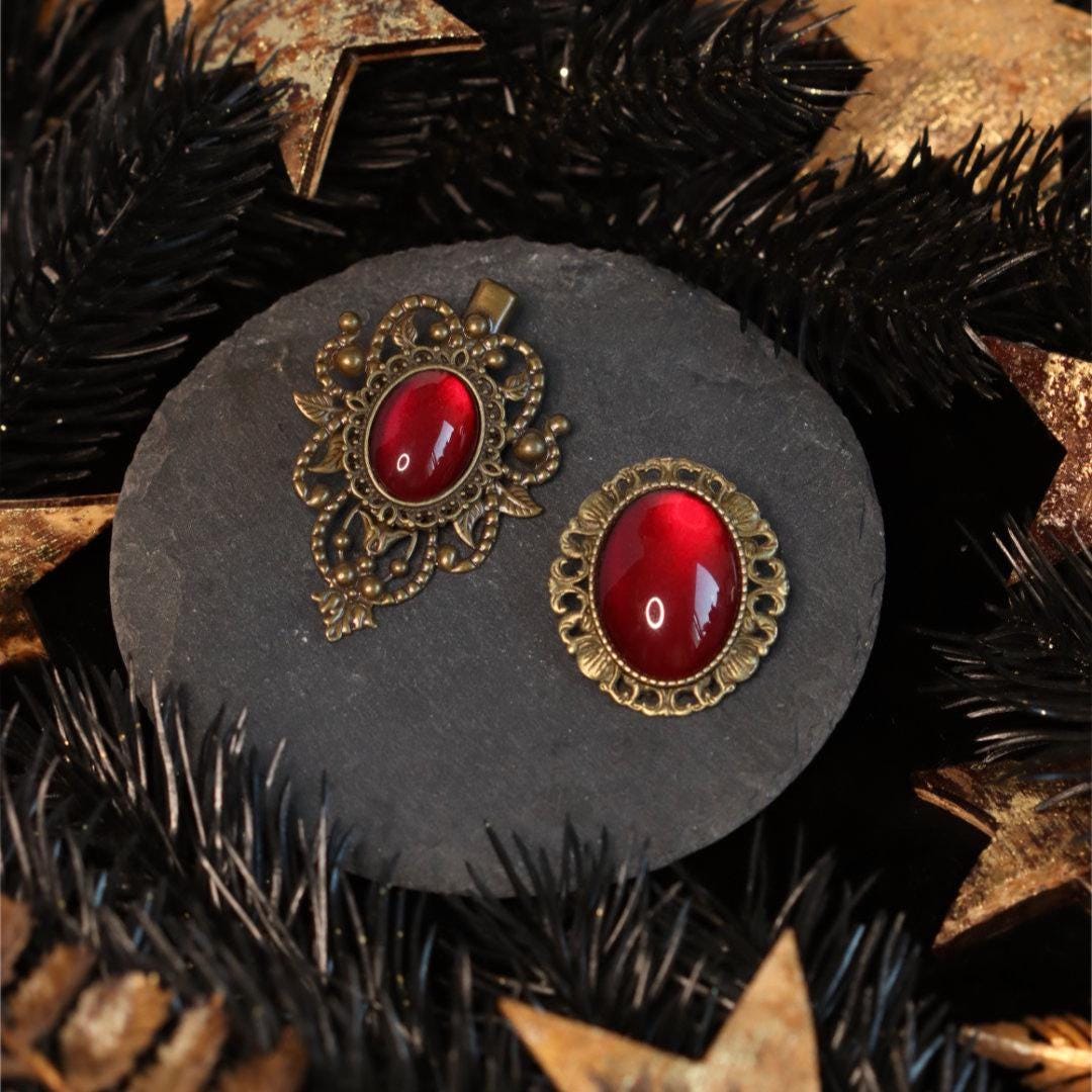 Haarclip silber viktorianisch Haarschmuck und Haarclip für Cosplay & als Gothic Geburtstagsgeschenk, Stern Haarspange für Gothic Weihnachten -Hair Jewelry- BloodyBrilliants