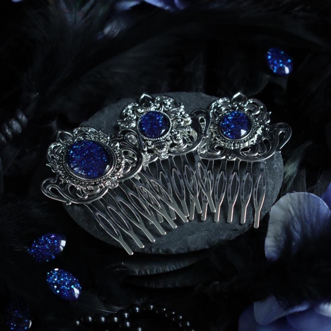 Haarkamm silber Victorian und bronze Jugendstil, Haarschmuck für Cosplay Frisur und Hochzeit Accessoire -Hair Jewelry- BloodyBrilliants