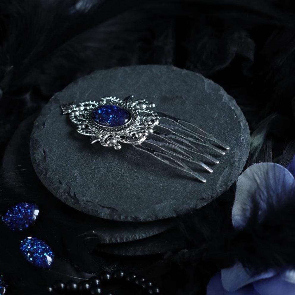 Haarkamm silber Victorian und bronze Jugendstil, Haarschmuck für Cosplay Frisur und Hochzeit Accessoire -Hair Jewelry- BloodyBrilliants