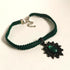 Kette grün mit Stern Kettenanhänger in Wunschfarbe, Kette mit grünem Stein als Mittelalter Schmuck, Stern Schmuck für Vintage Weihnachten -Chokers- BloodyBrilliants