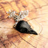 Rabenschädel Kette, Anhänger Vogelschädel aus Harz als Mittelalter Schmuck, Gothic Schmuck für Dark Academia Outfit, Tier Schädel Anhänger -Pendants- BloodyBrilliants