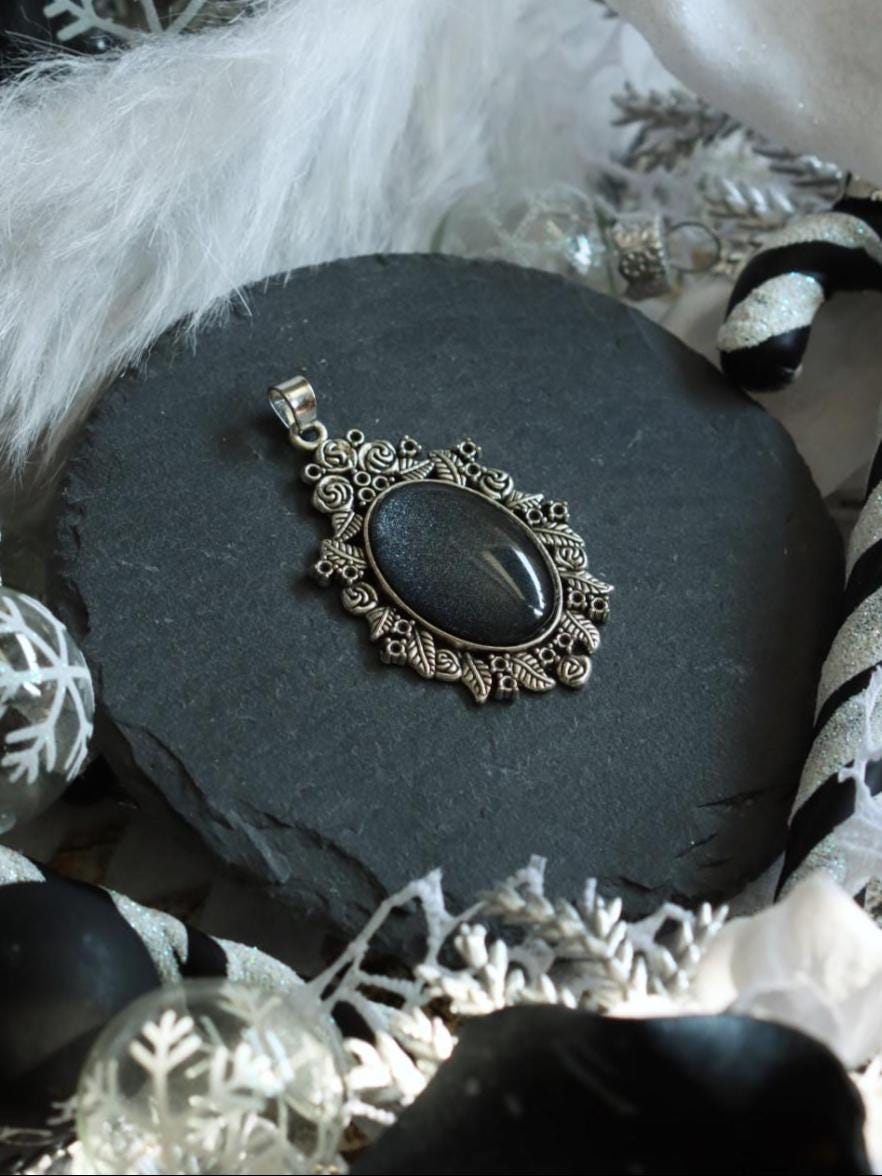 Rosen Kette & Ohrringe hängend in Wunschfarbe, Vintage Schmuck im Dark Academia Style, Mittelalter Schmuck, Gothic Kettenanhänger -Jewelry Sets- BloodyBrilliants