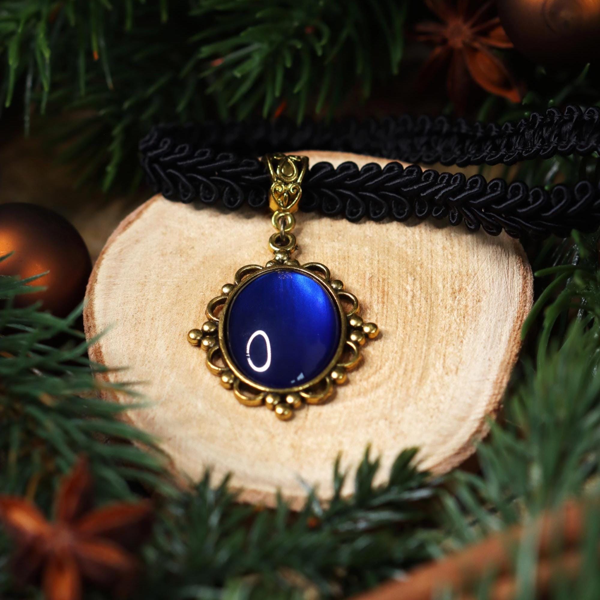 Choker schwarz & Haarclip gold als Schmuckset in Wunschfarbe, Gothic Schmuck als 20er Jahre Accessoire im Dark Academia Style -Jewelry Sets- BloodyBrilliants