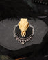 Hirsch Schädel Brosche schwarz als Gothic Schmuck für Dark Academia Outfit, Totenkopf Schmuck Hirsch ohne Geweih, Mittelalter Schmuck Ostern -Brooches- BloodyBrilliants