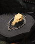 Hirsch Schädel Brosche schwarz als Gothic Schmuck für Dark Academia Outfit, Totenkopf Schmuck Hirsch ohne Geweih, Mittelalter Schmuck Ostern -Brooches- BloodyBrilliants