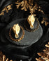 Hirsch Schädel Brosche schwarz als Gothic Schmuck für Dark Academia Outfit, Totenkopf Schmuck Hirsch ohne Geweih, Mittelalter Schmuck Ostern -Brooches- BloodyBrilliants