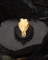 Hirsch Schädel Brosche schwarz als Gothic Schmuck für Dark Academia Outfit, Totenkopf Schmuck Hirsch ohne Geweih, Mittelalter Schmuck Ostern -Brooches- BloodyBrilliants