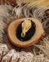 Hirsch Schädel Brosche schwarz als Gothic Schmuck für Dark Academia Outfit, Totenkopf Schmuck Hirsch ohne Geweih, Mittelalter Schmuck Ostern -Brooches- BloodyBrilliants