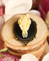 Hirsch Schädel Brosche schwarz als Gothic Schmuck für Dark Academia Outfit, Totenkopf Schmuck Hirsch ohne Geweih, Mittelalter Schmuck Ostern -Brooches- BloodyBrilliants