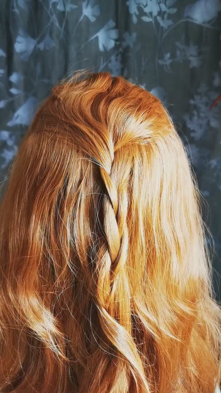 Haarspange & Brosche bronze als Steampunk Schmuckset in Wunschfarbe, Vintage Schmuck für Mittelalter Weihnachten, Dark Academia Accessoire