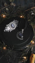 Mond Kette – schwarzer Choker mit Mondanhänger in Wunschfarbe, handmade für deinen Gothic-Style oder Halloween-Look