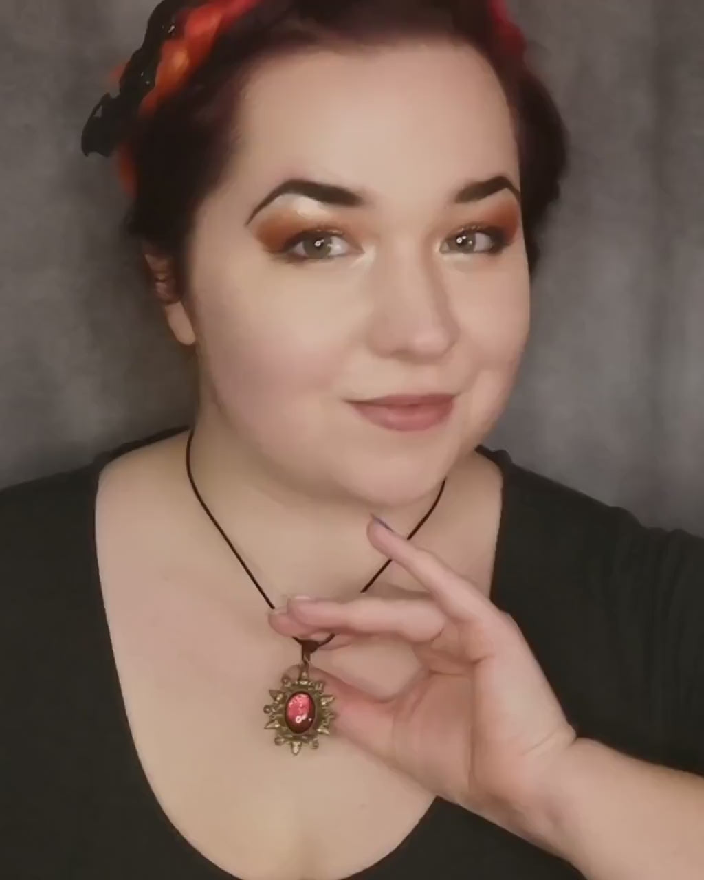 Stern Kette in Wunschfarbe, Vintage Schmuck gold, 20er Jahre Accessoires & Mittelalter Schmuck, Vintage Weihnachten, bronze Kette mit Stern