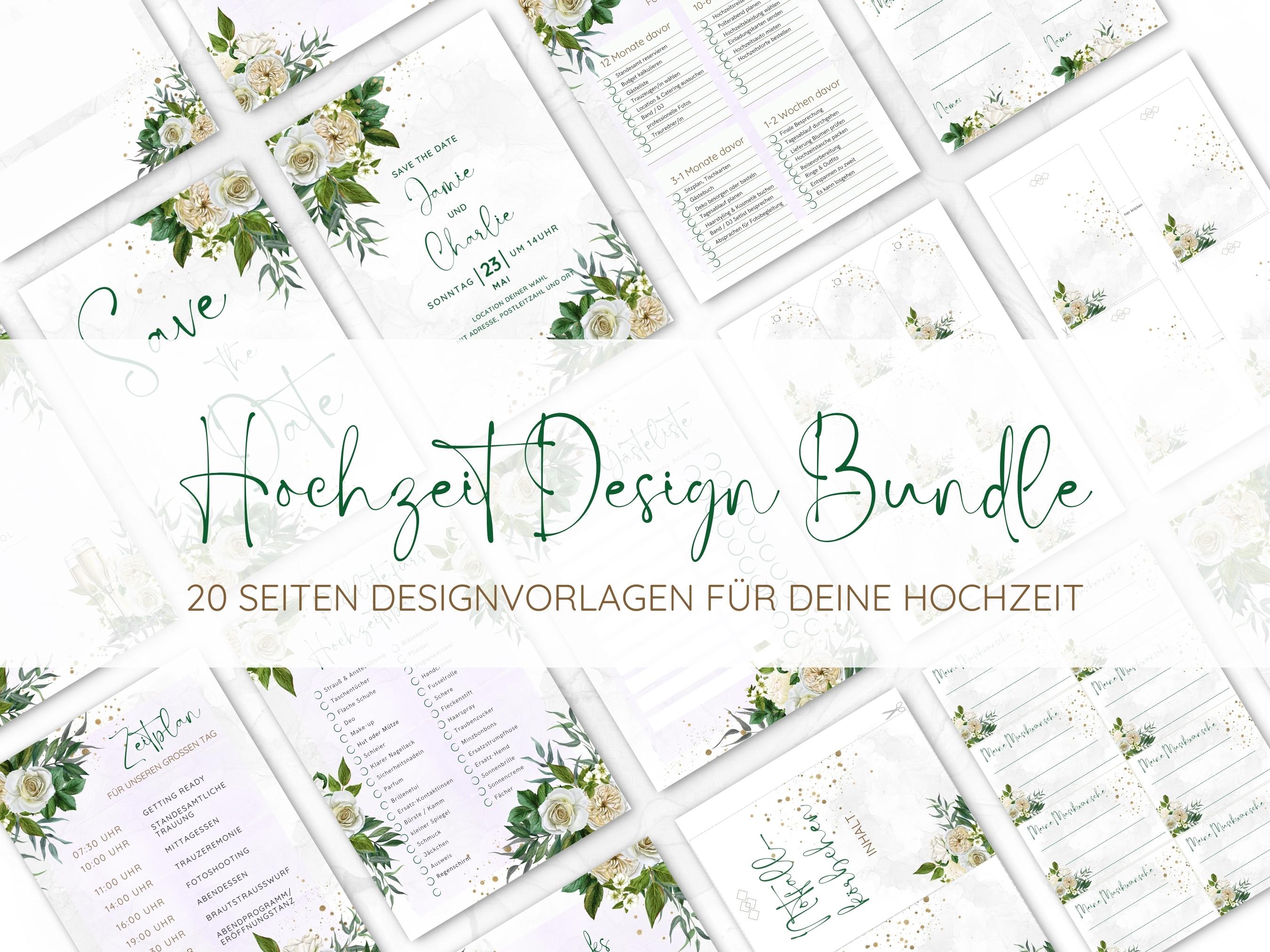 Hochzeit Designbundle grün