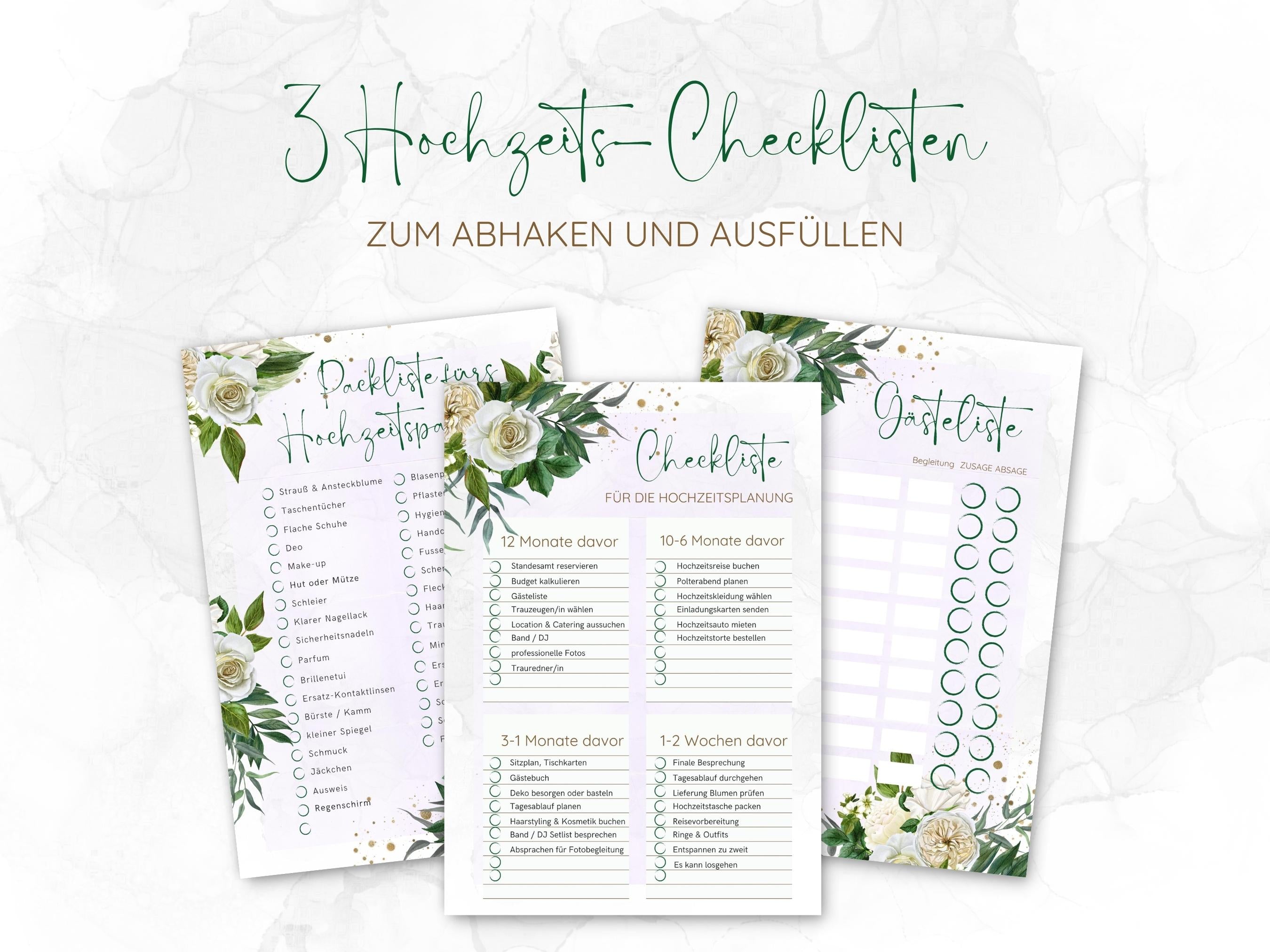 Hochzeit Designbundle grün