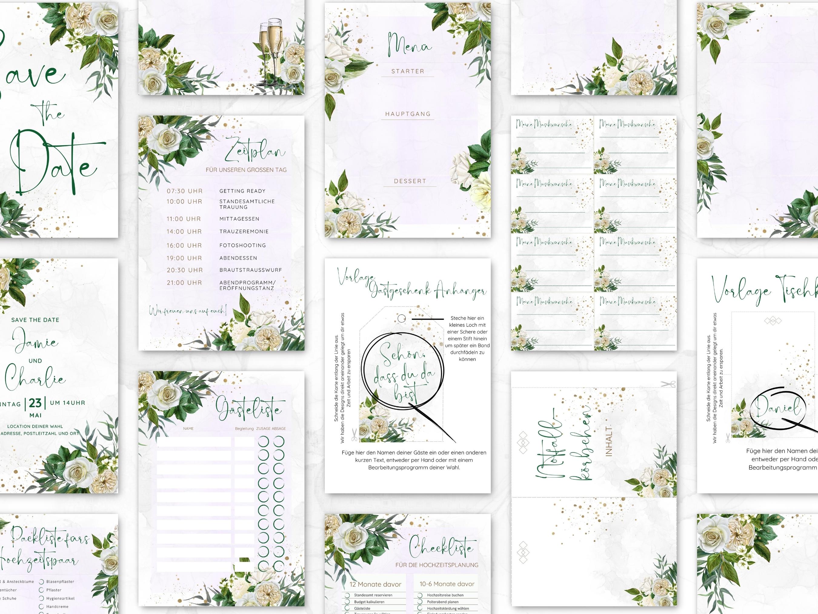 Hochzeit Designbundle grün