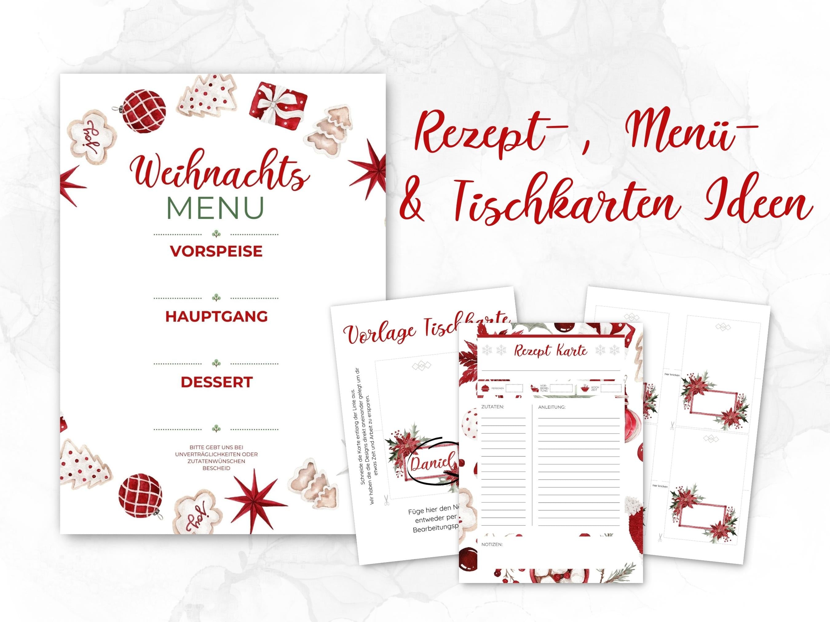 Weihnachten Designbundle rot