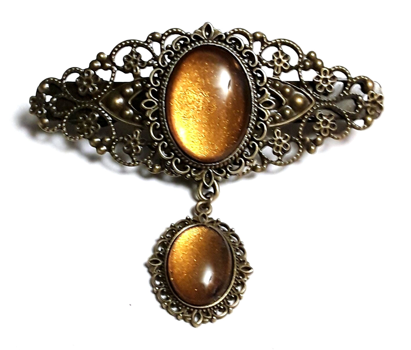 Haarspange Victorian bronze Tropfen