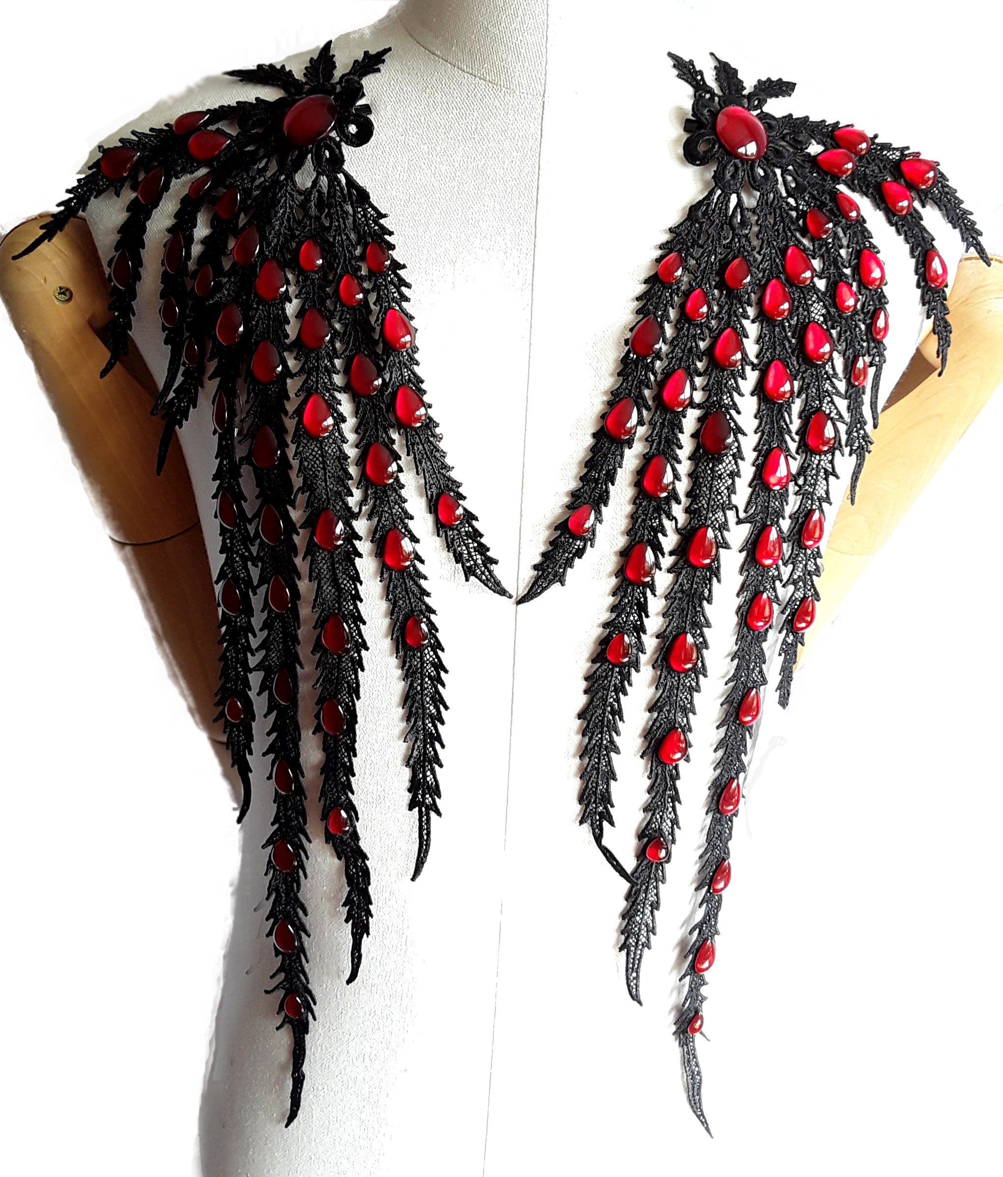 Flügel Pfauenfedern Schwarz