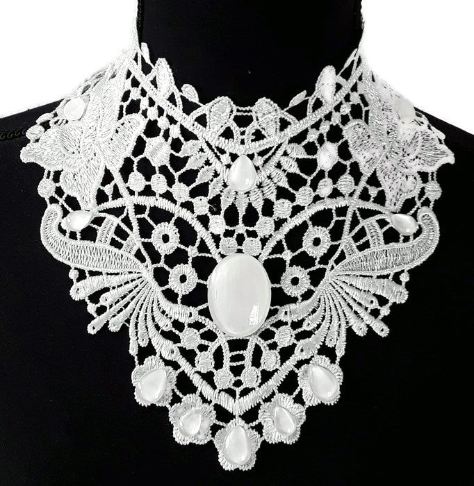 Collier weiß Flügel