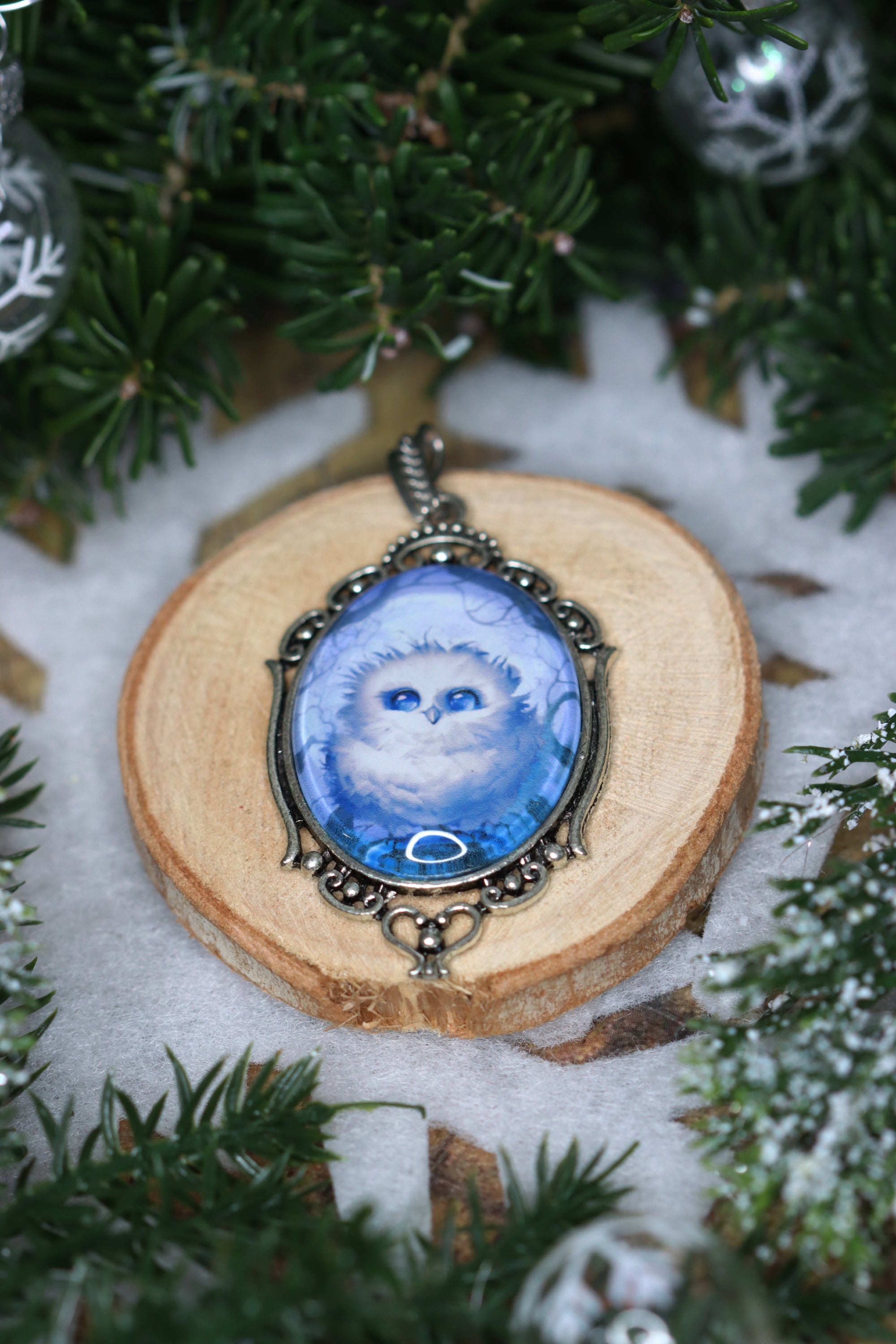 Eule Motivschmuck Magical Winter Mond