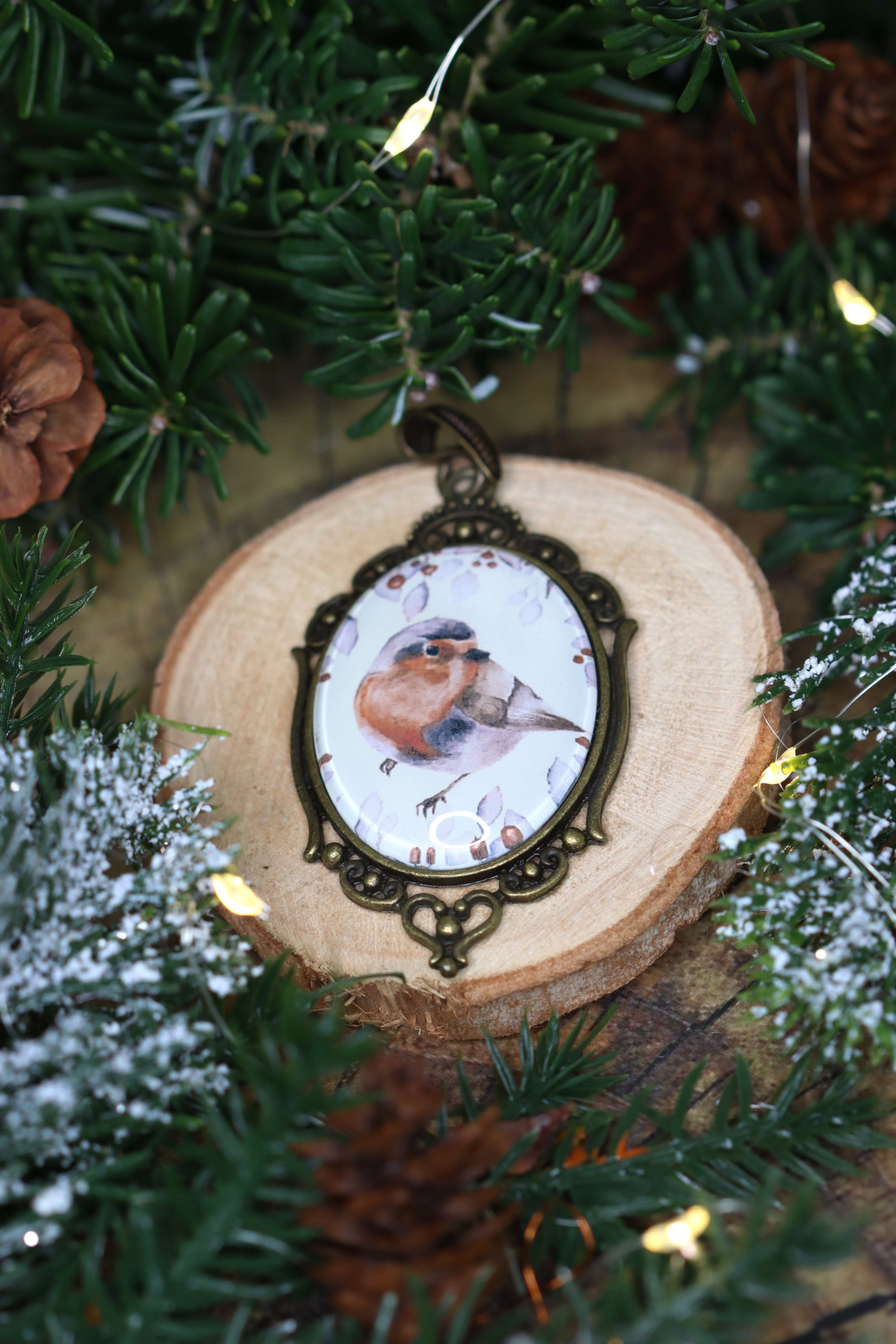 Rotkehlchen Motivschmuck Landhaus