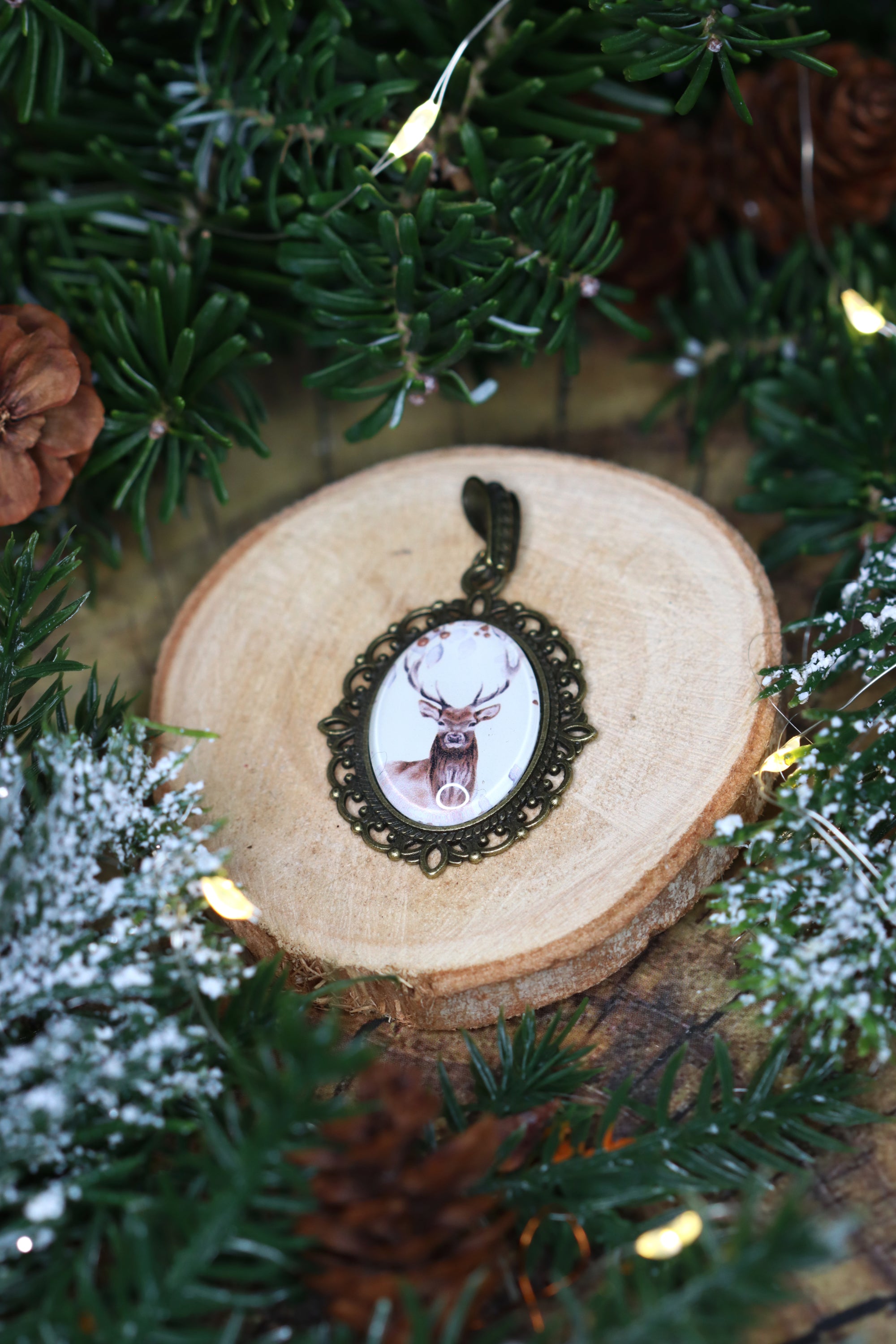 Hirsch Motivschmuck Landhaus Hirschkopf